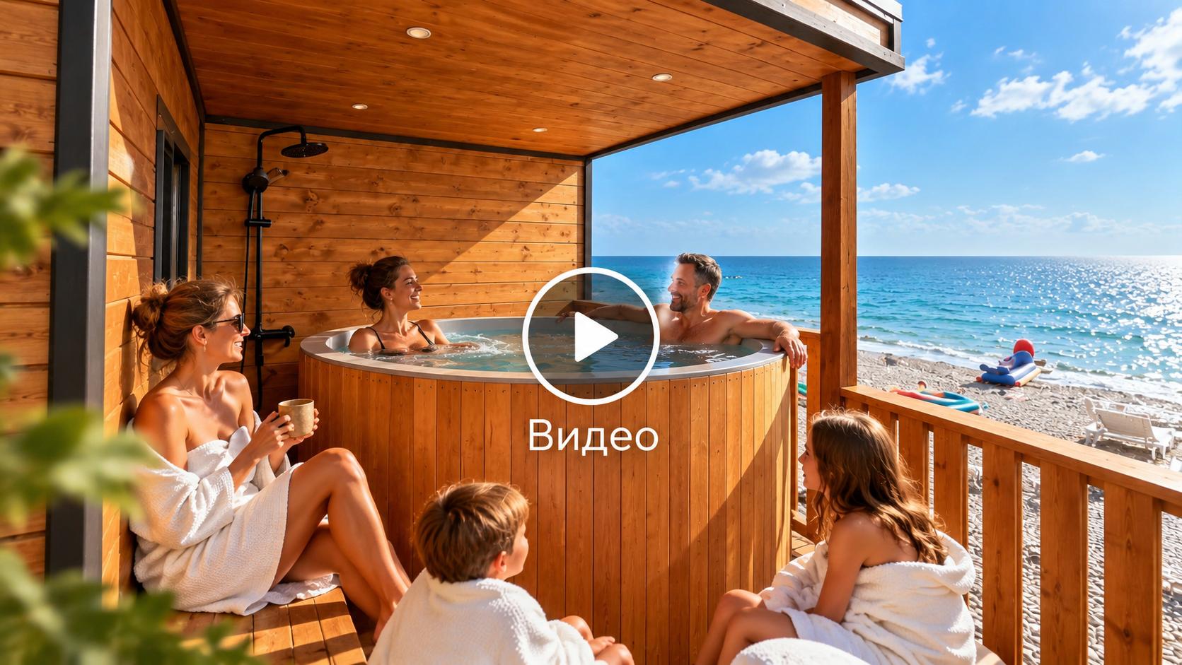 Баня у моря — видео
